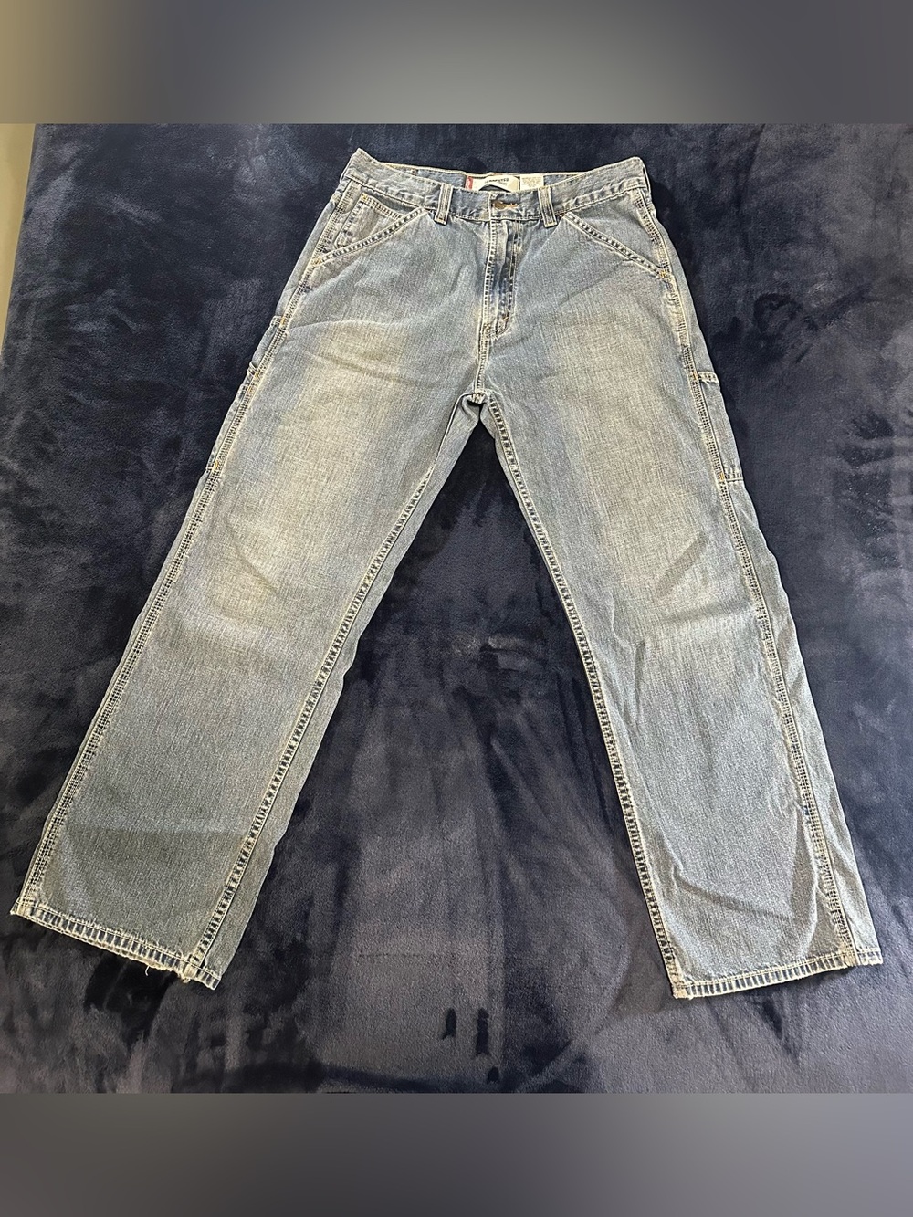 Vintage Levi's Carpenter Loose Straight Jeans Men's 32x30 Baggy Light Wash Y2k